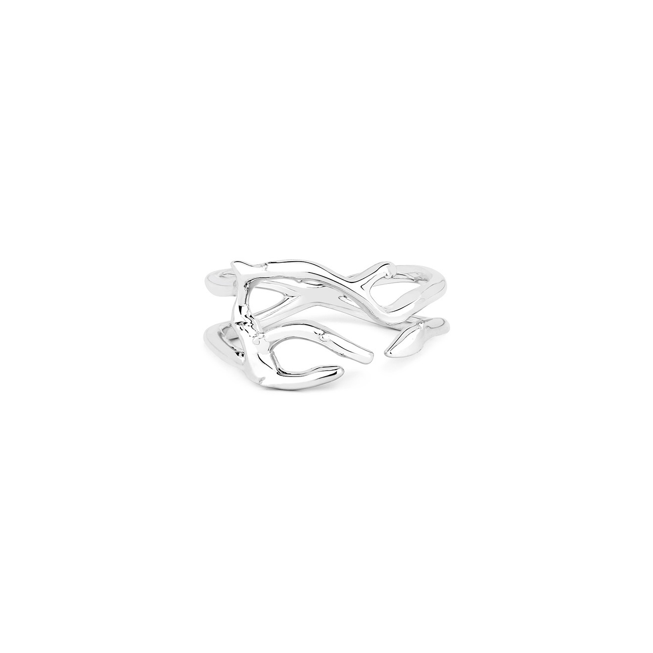 Кольцо-коралл из серебра, из коллекции Marine