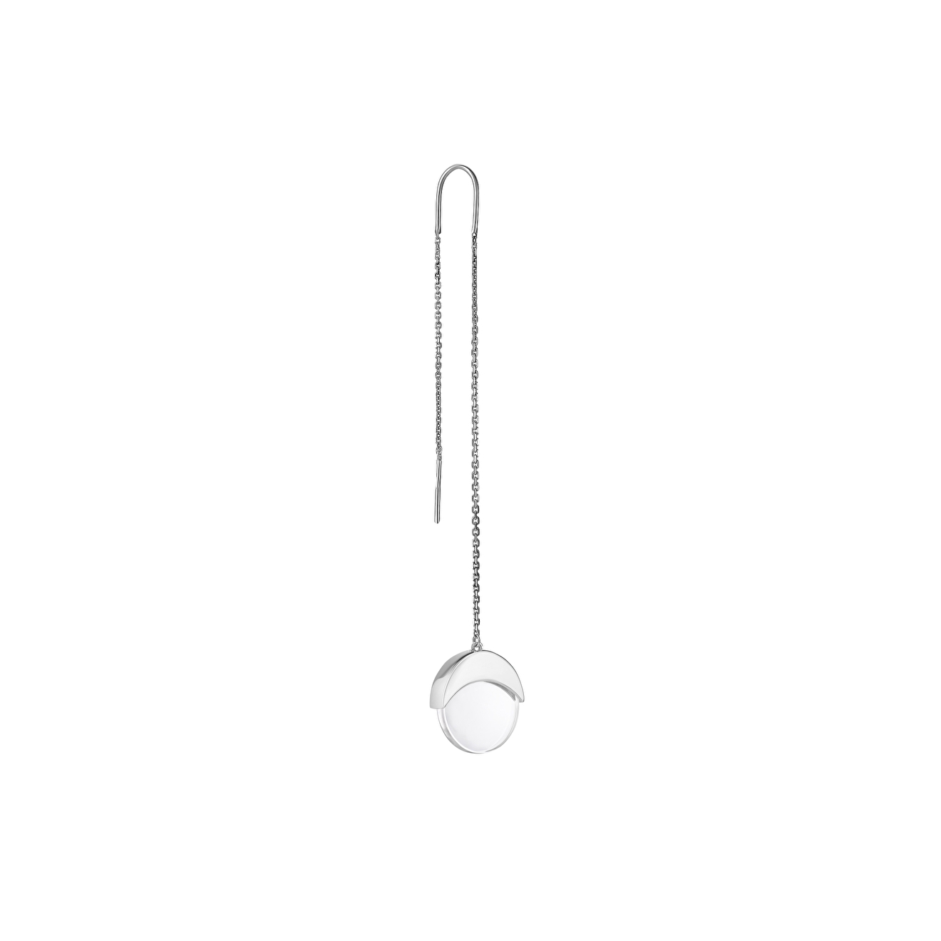 Silver monoser "Moon" with rock crystal