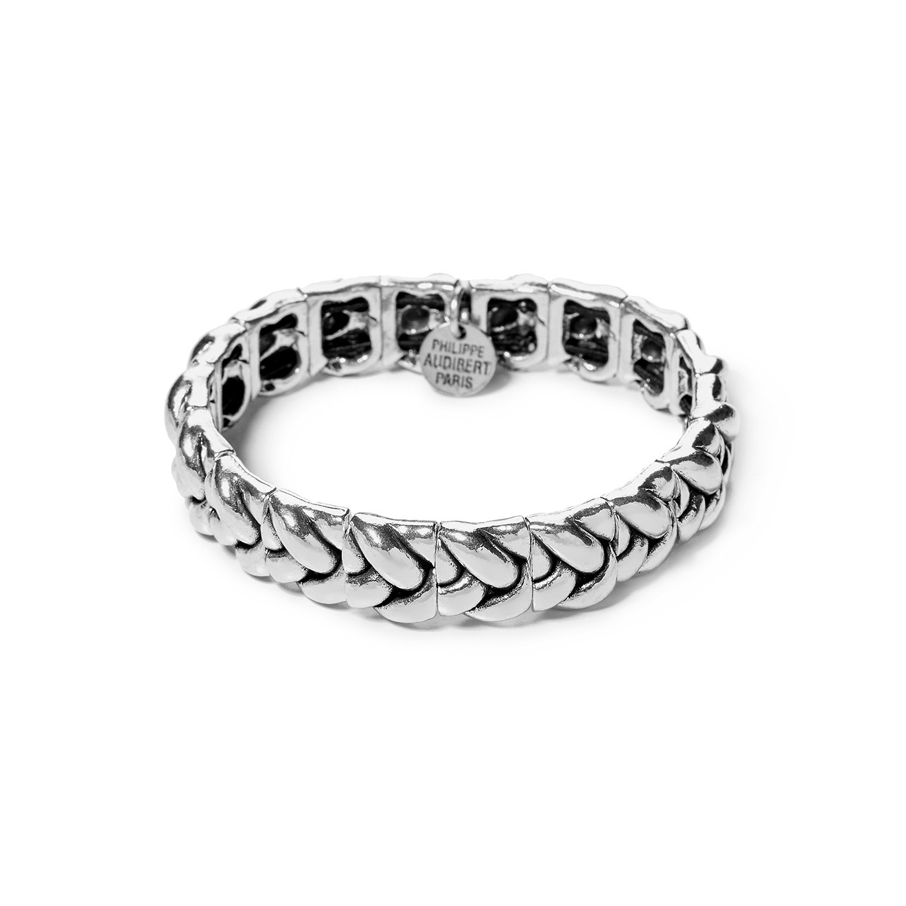 Серебристый браслет Braided