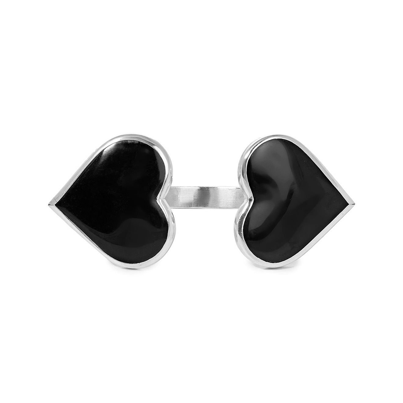 Bracelet with black hearts