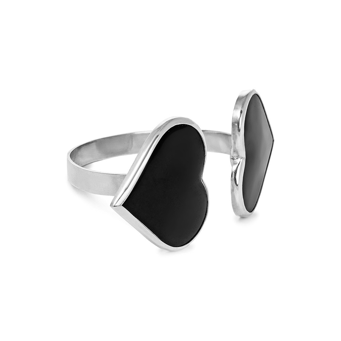 Bracelet with black hearts