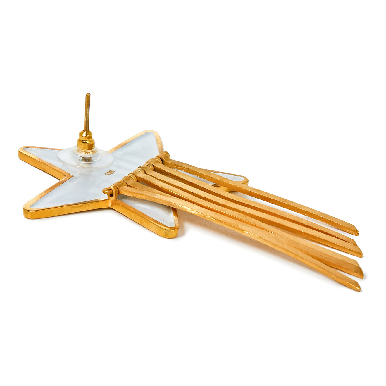 star Earrings with turquoise enamel