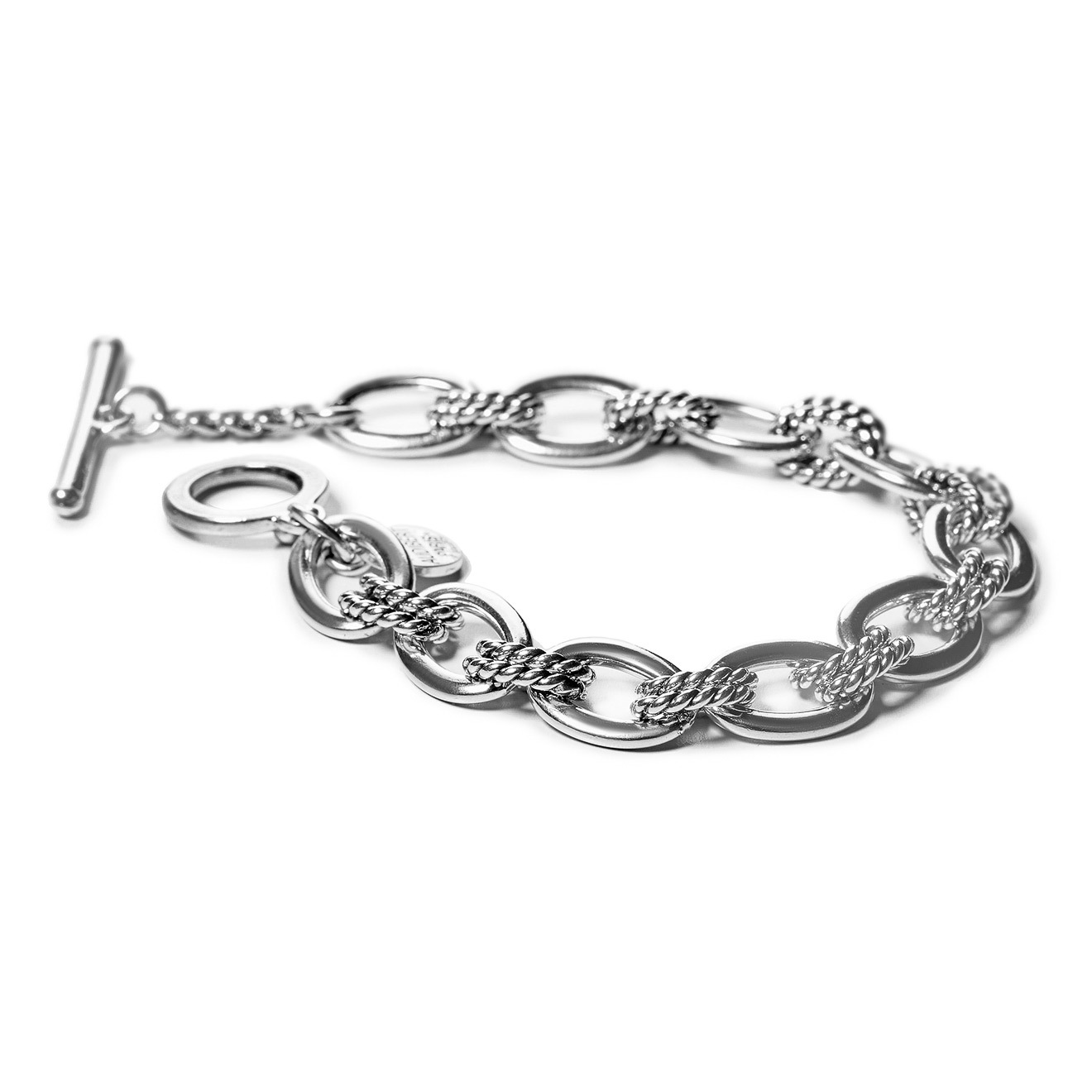 Серебристый браслет-цепь Kara