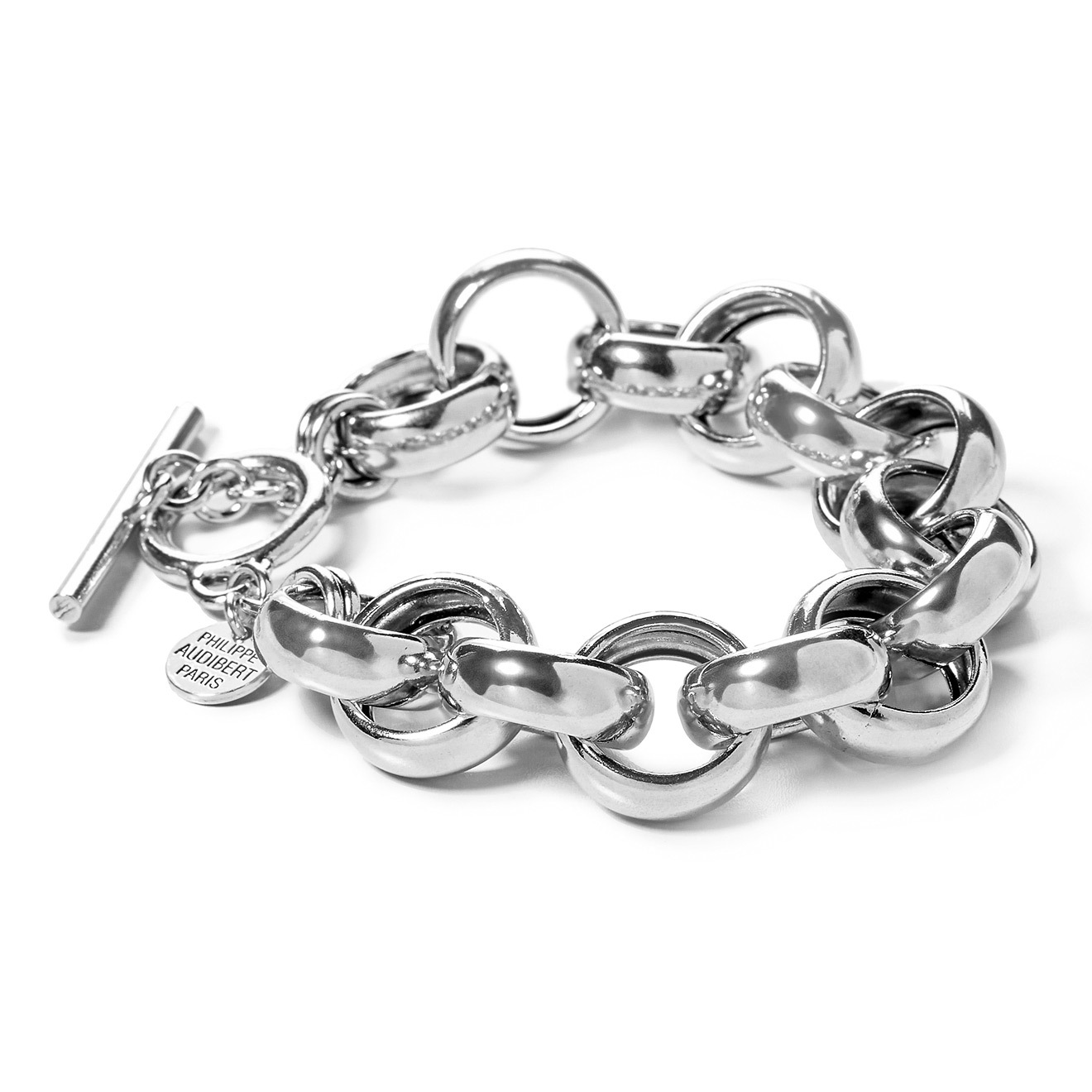 Серебристый браслет-цепь Janyce