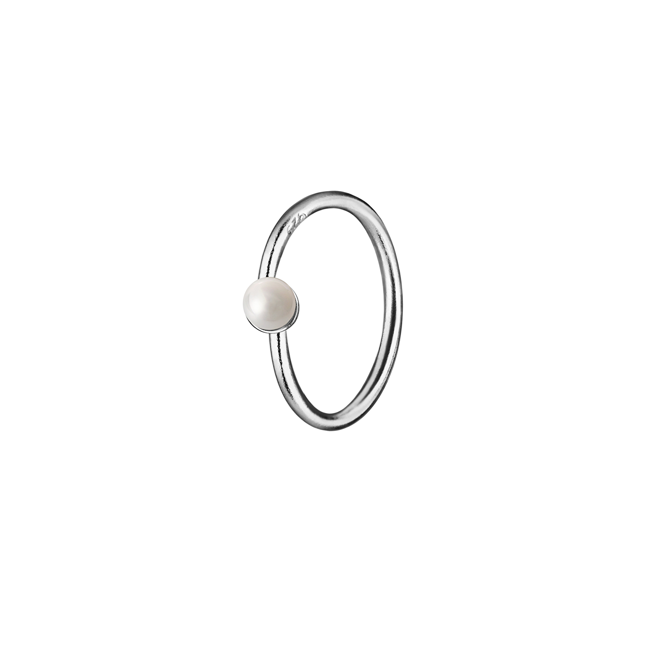 Nose ring made of silver with pearls