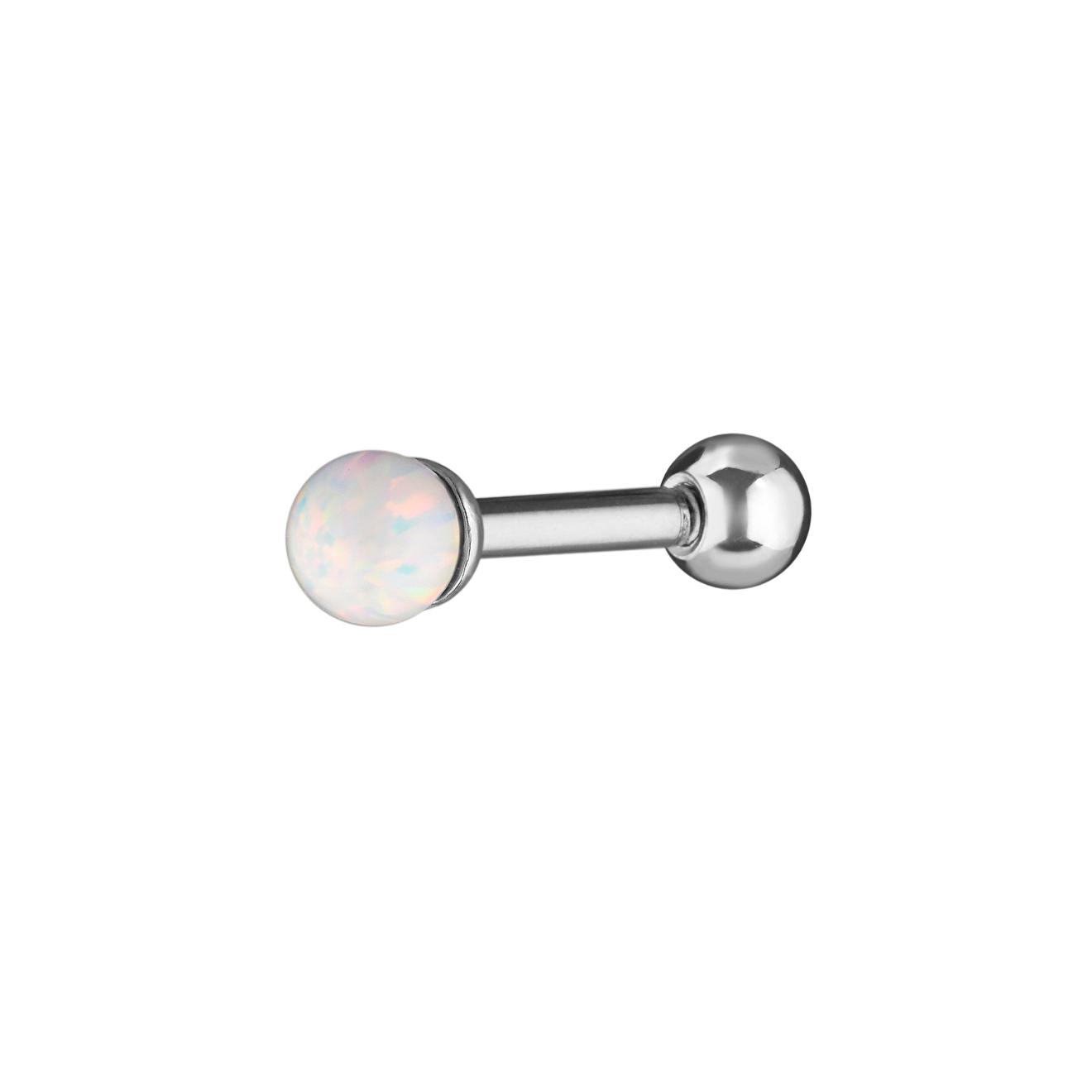 Rod in helix made of steel with opal