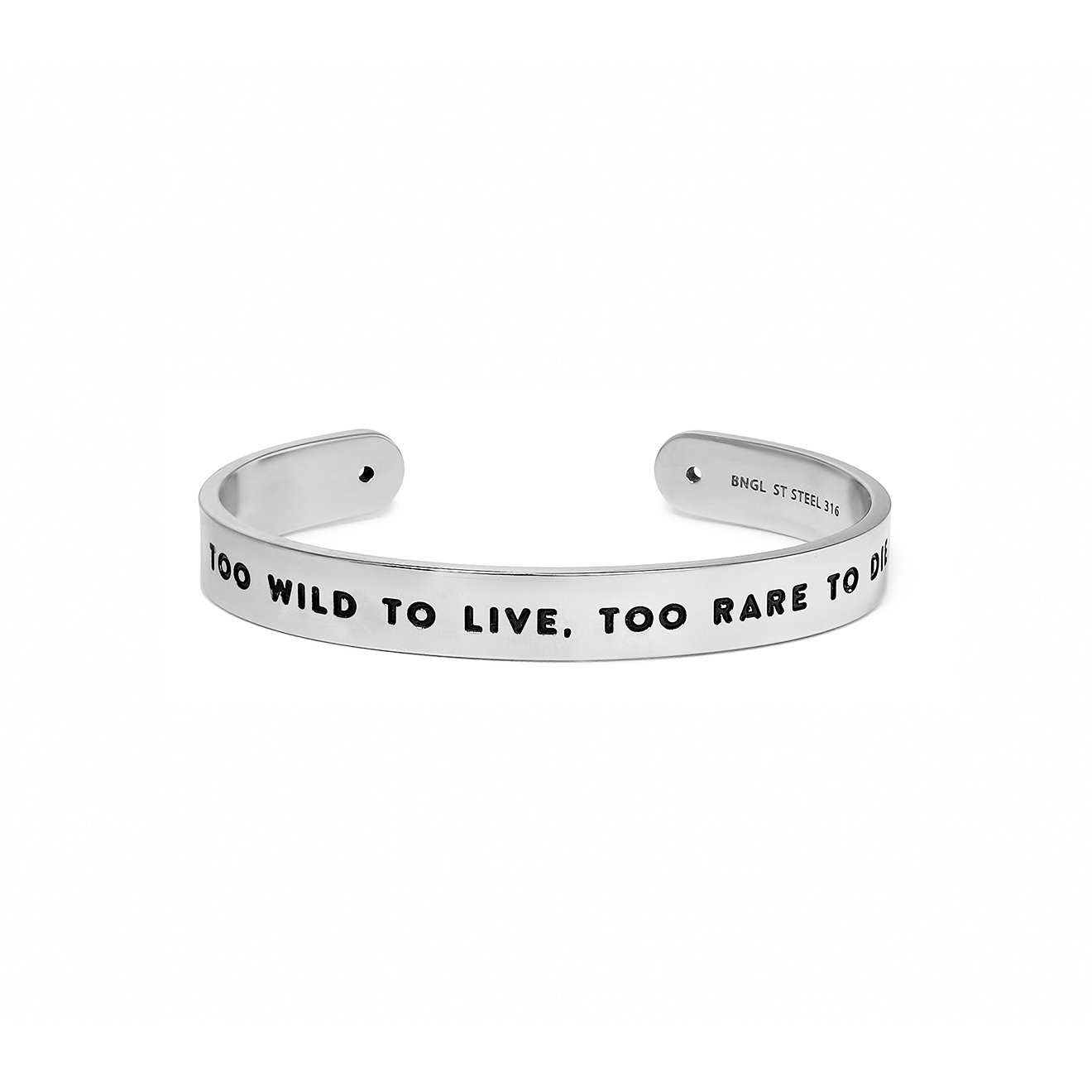 Широкий браслет TOO WILD TO LIVE, TOO RARE TO DIE