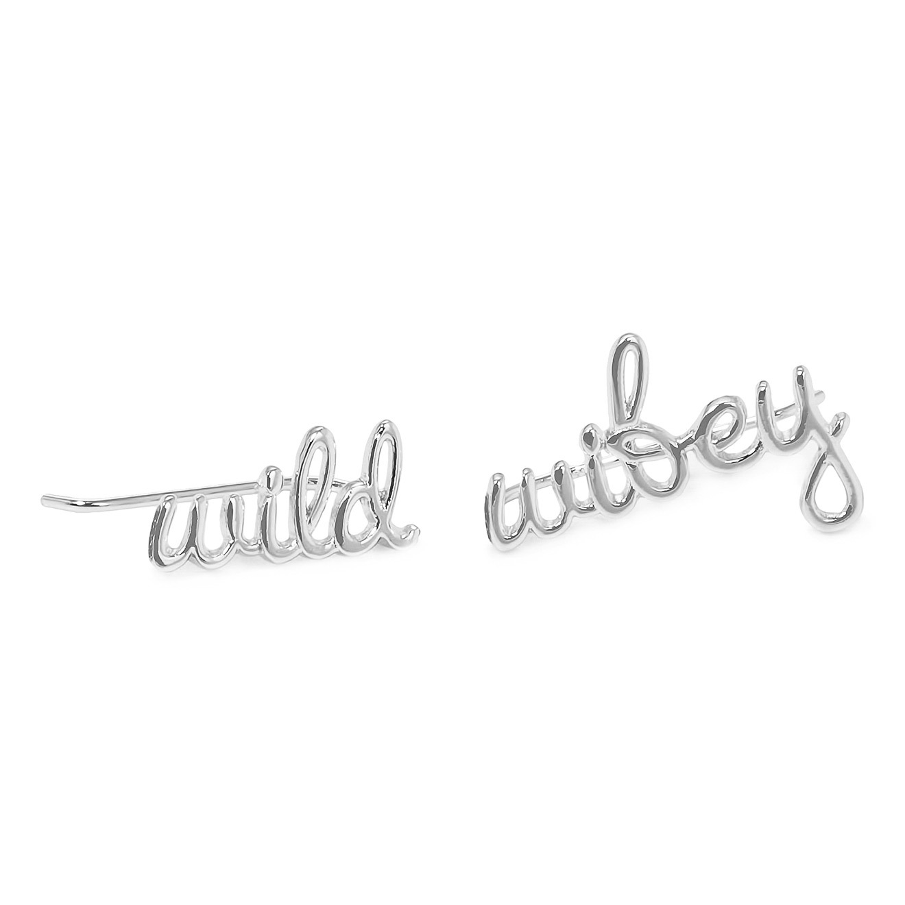 Серьги-каффы Wild - wifey из серебра