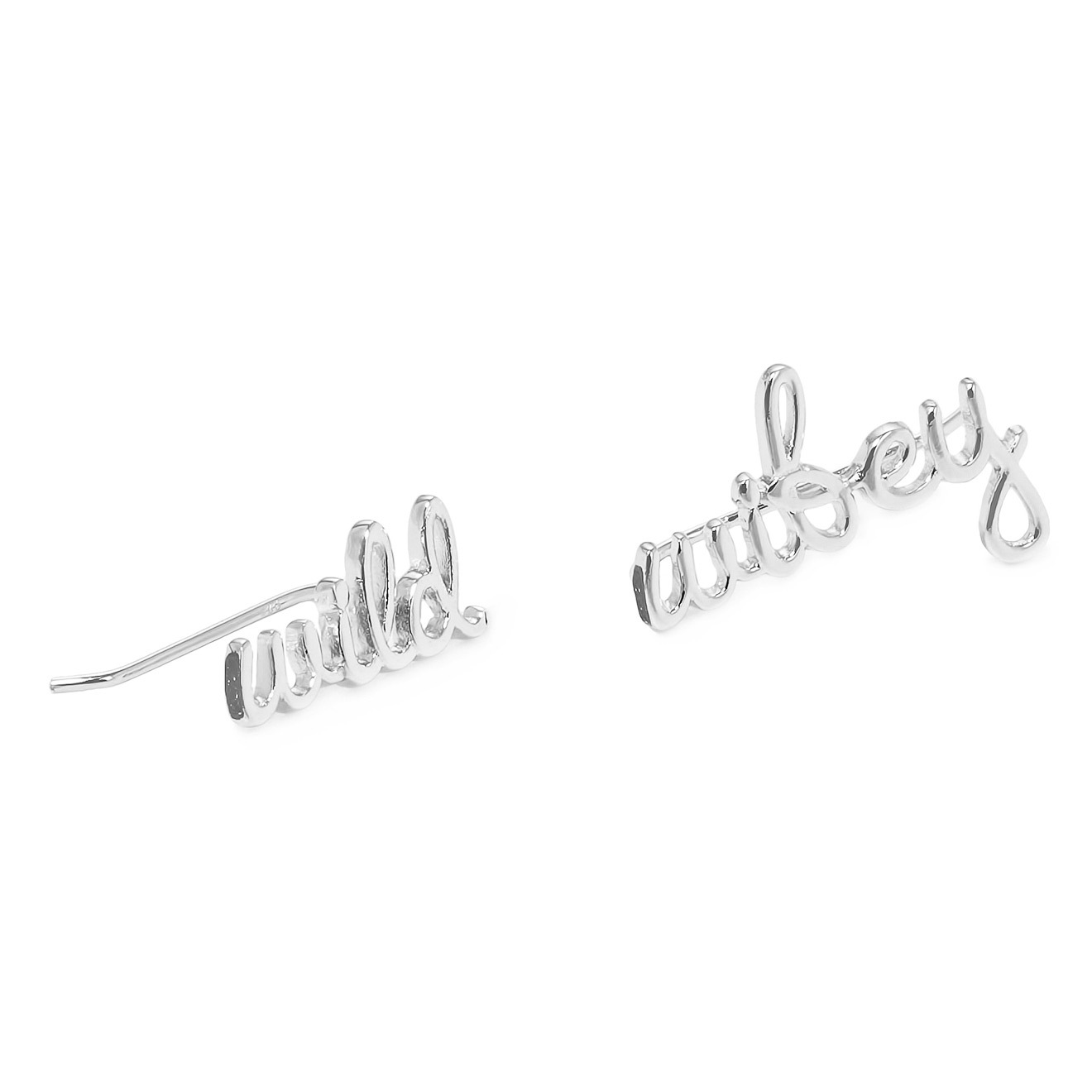Серьги-каффы Wild - wifey из серебра