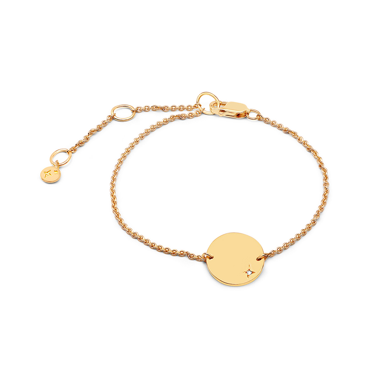 Позолоченный браслет Round из серебра, из коллекции Initials