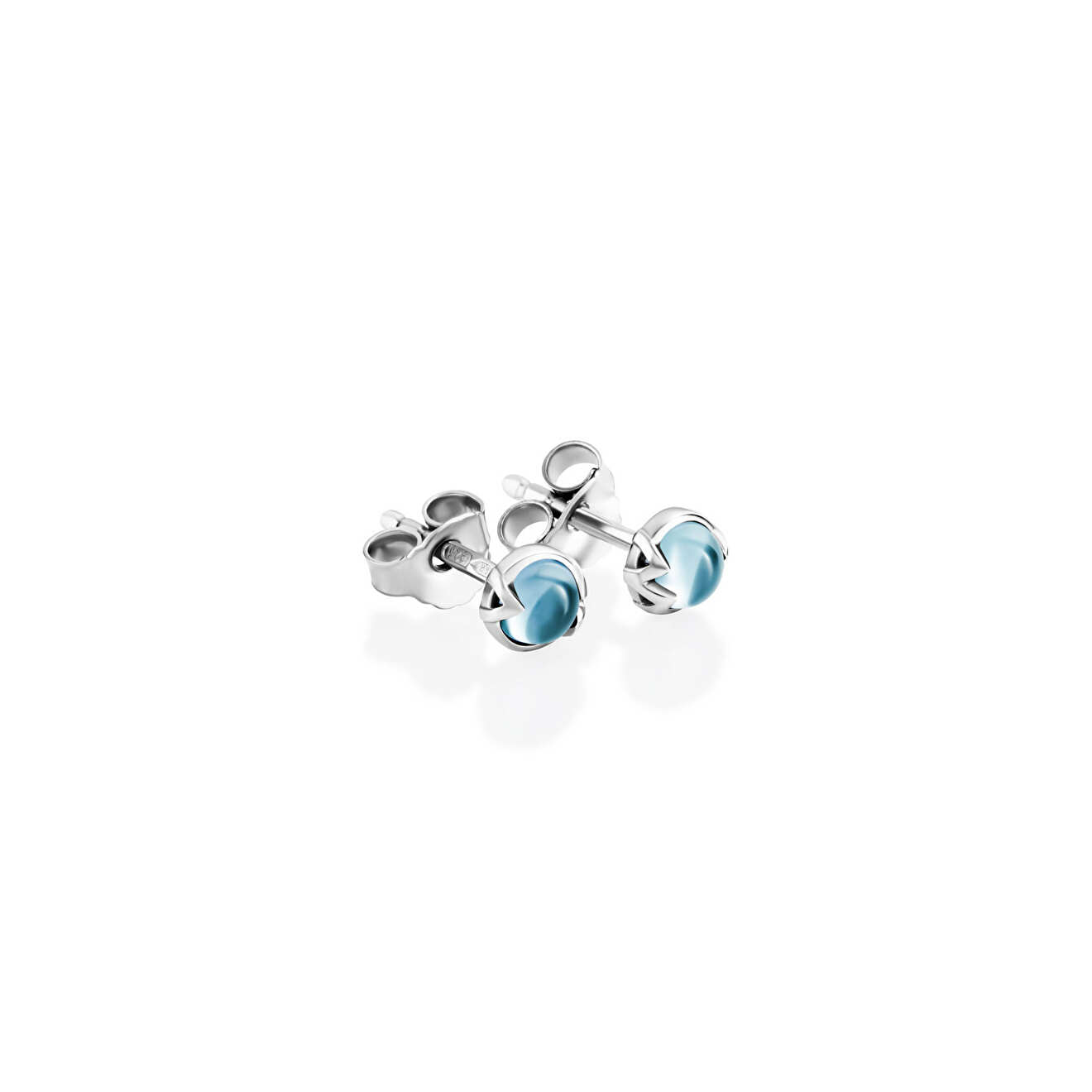 Poussettes made of silver "Lotus Bud" with topaz