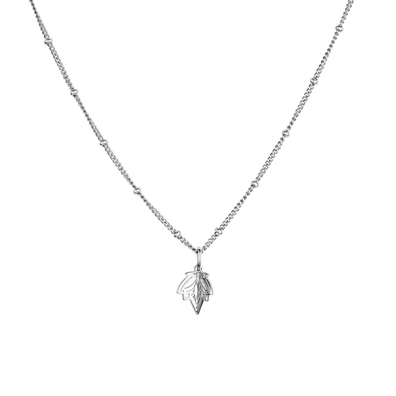 Necklace made of silver "Triple Lotus"