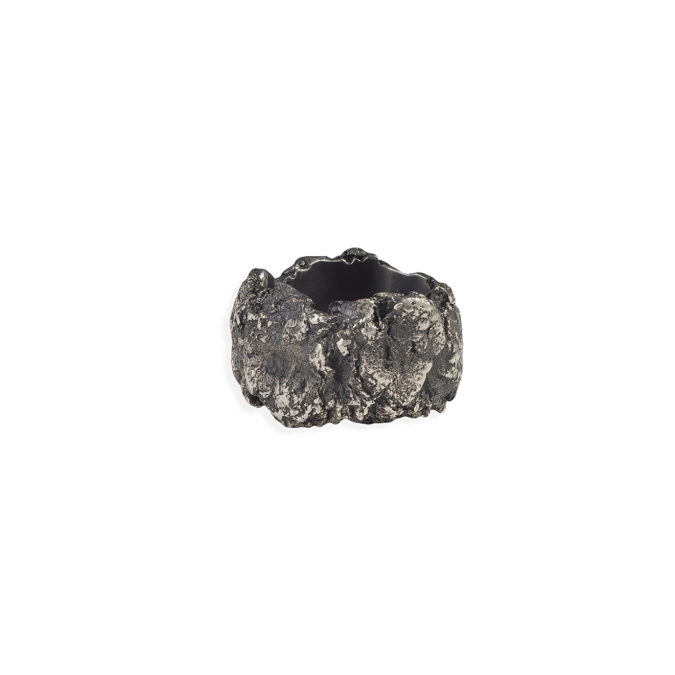 Wide ring made of silver