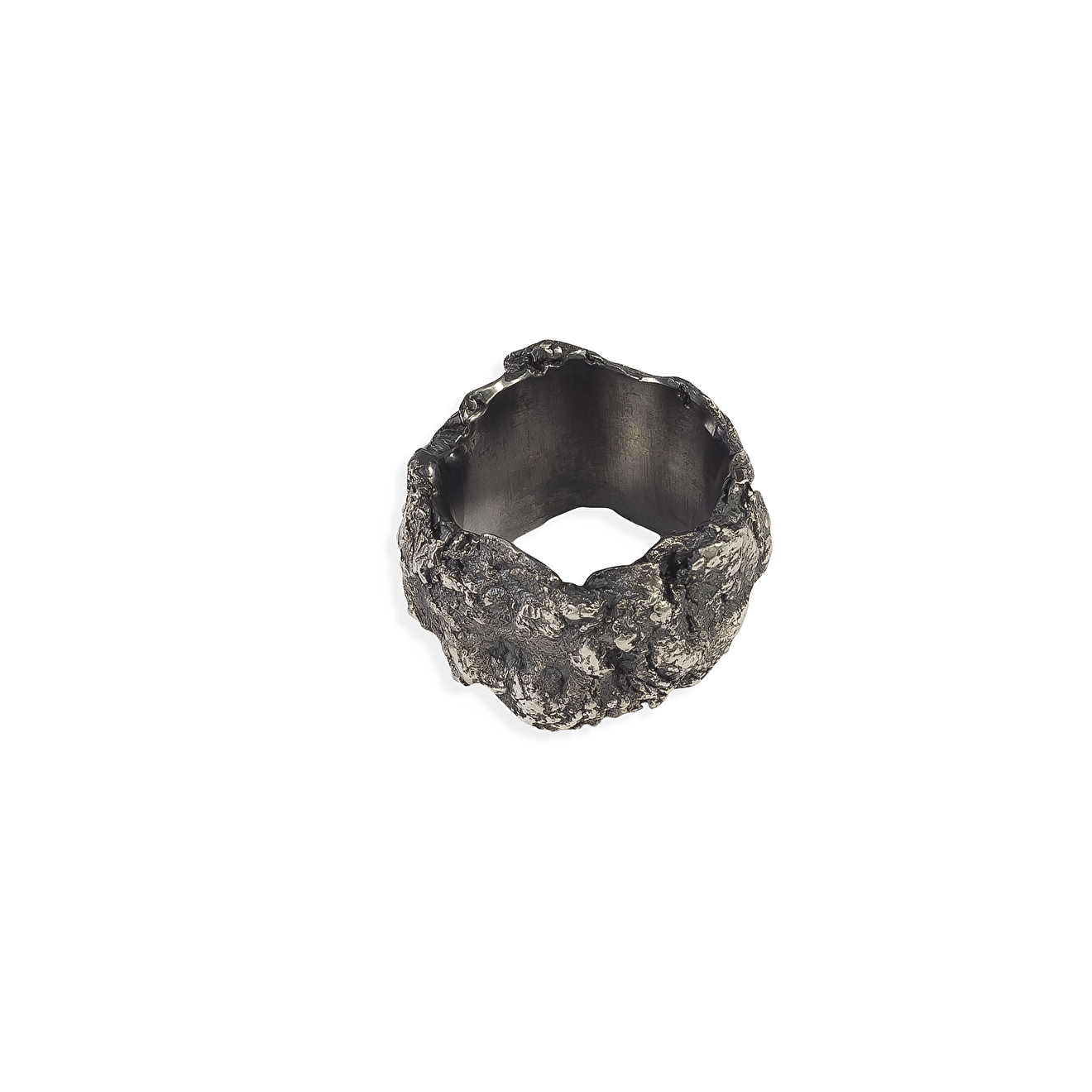 Wide ring made of silver