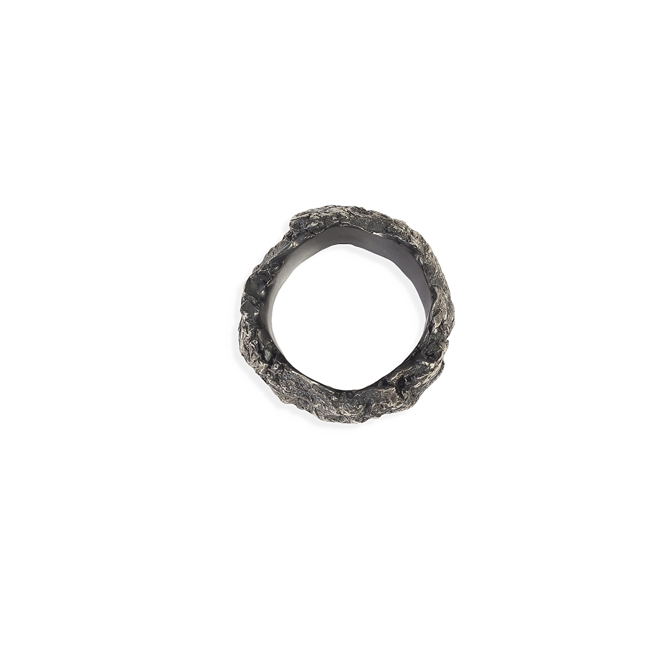 Wide ring made of silver