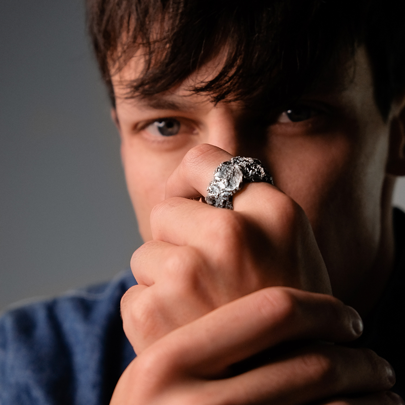 Wide ring made of silver