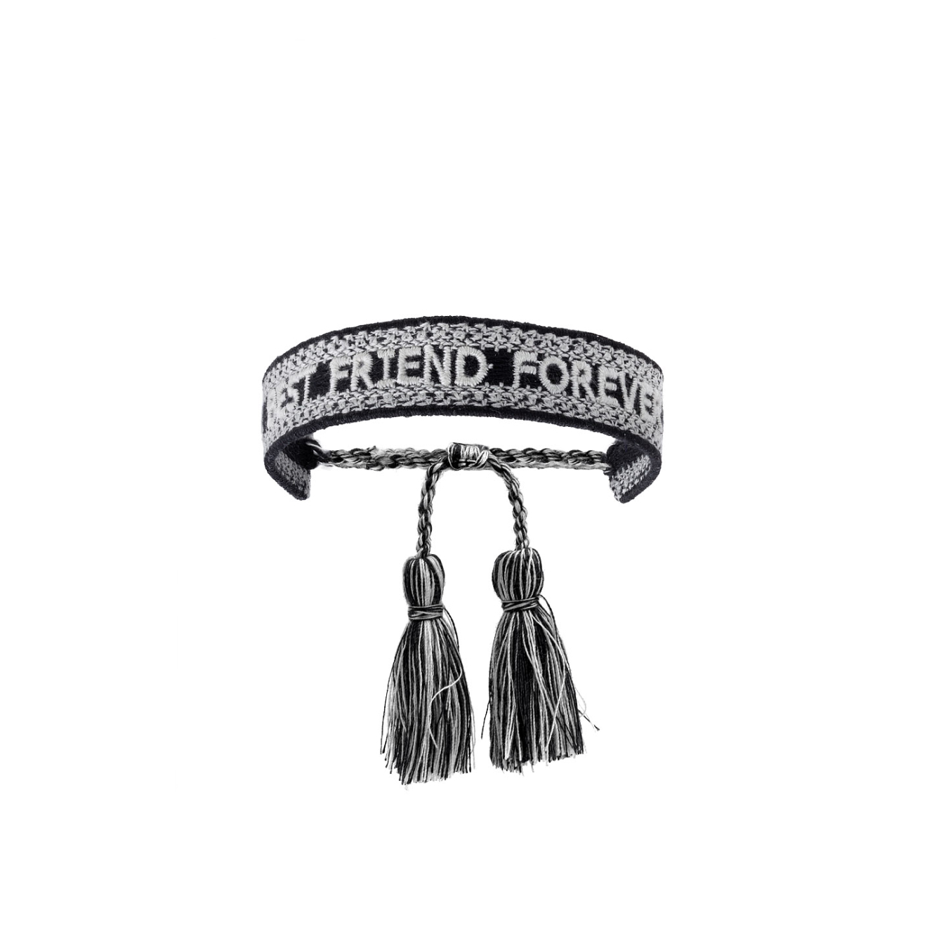 Черный плетеный браслет Best Friend Forever