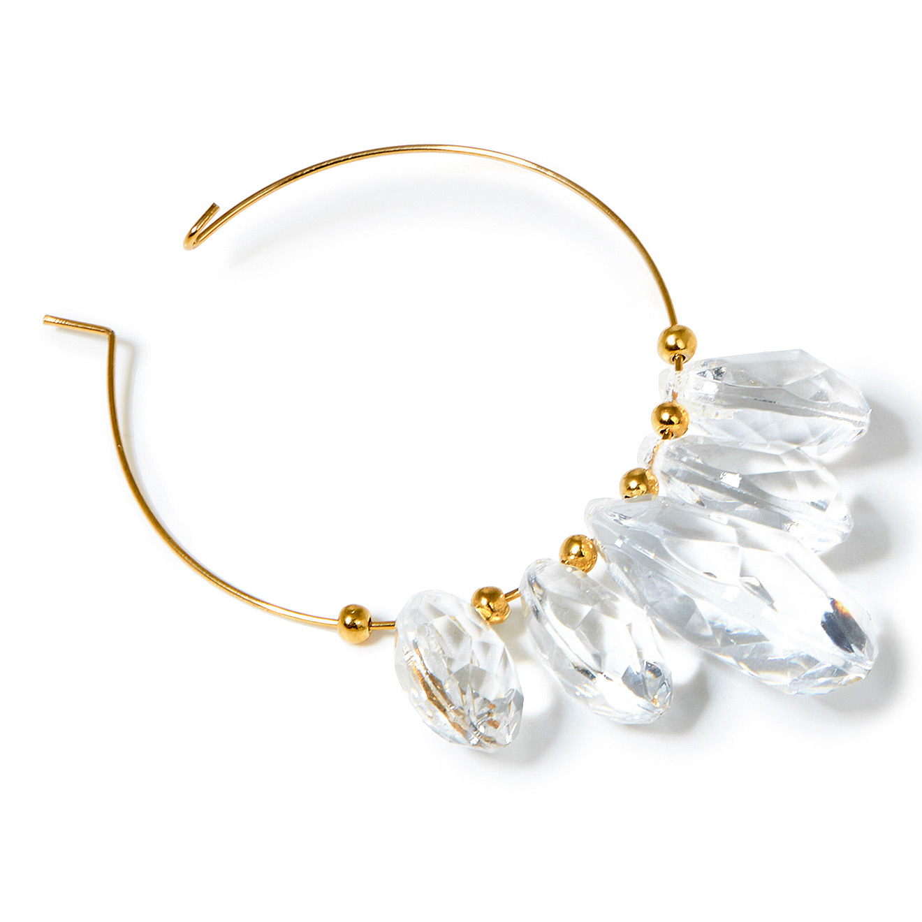 ring earrings with crystals