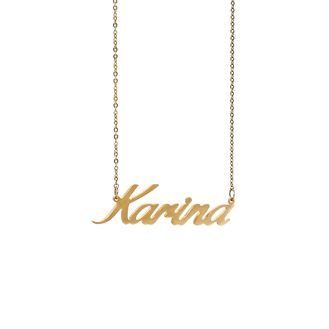Personalized Karina gold pendant