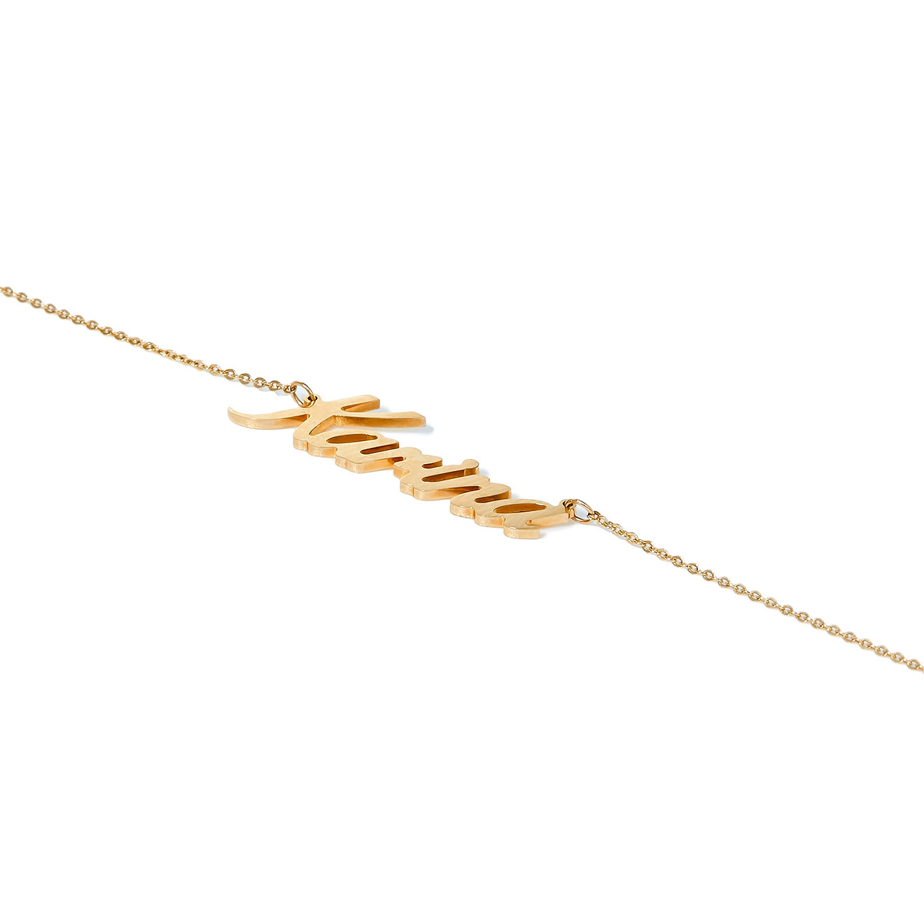 Personalized Karina gold pendant
