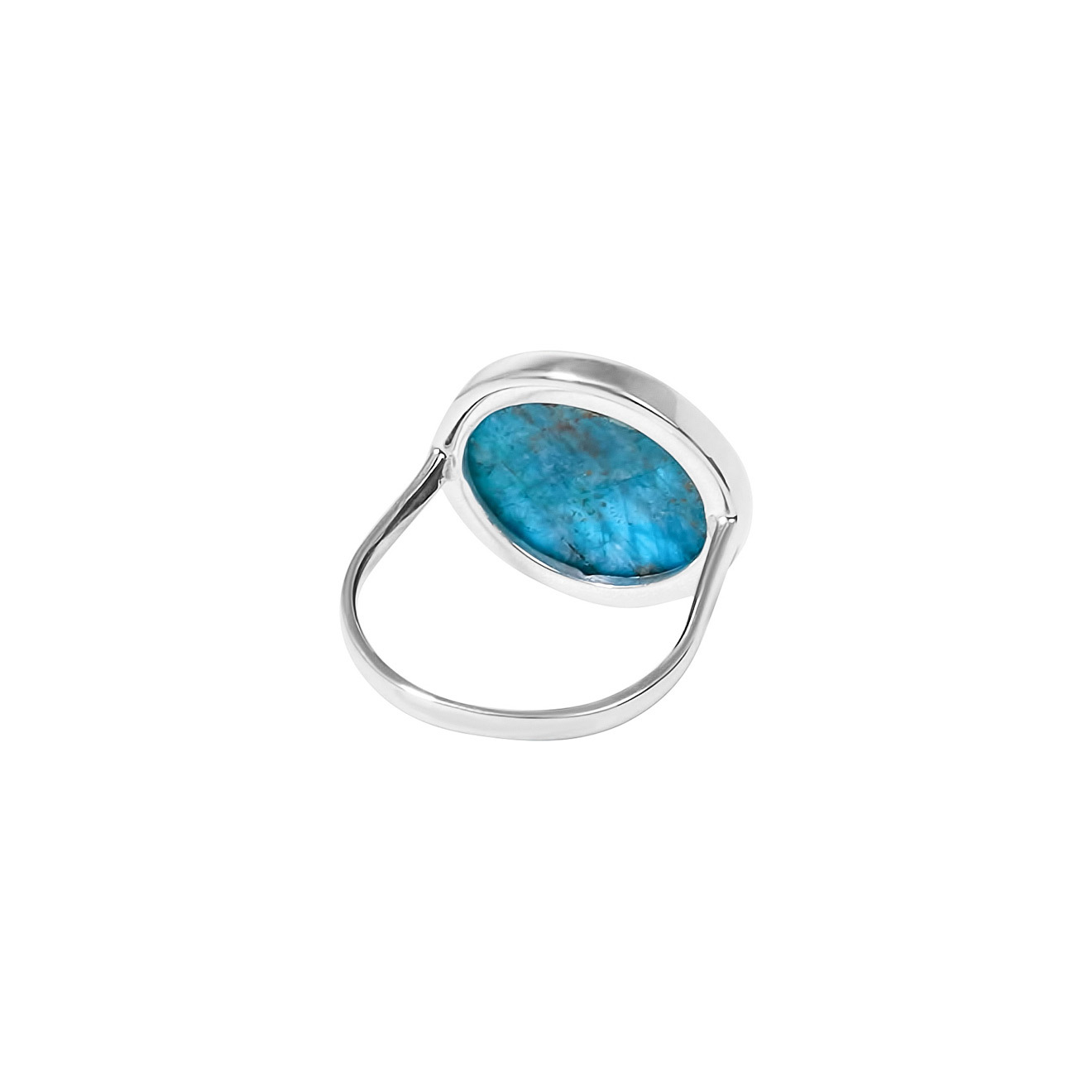 Кольцо SMALL из серебра с апатитом, из коллекции Planets