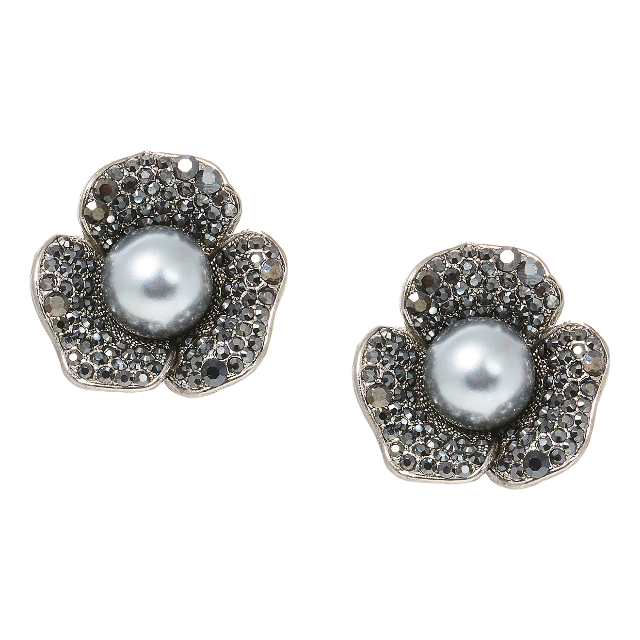 Серебристые серьги CAMELIA