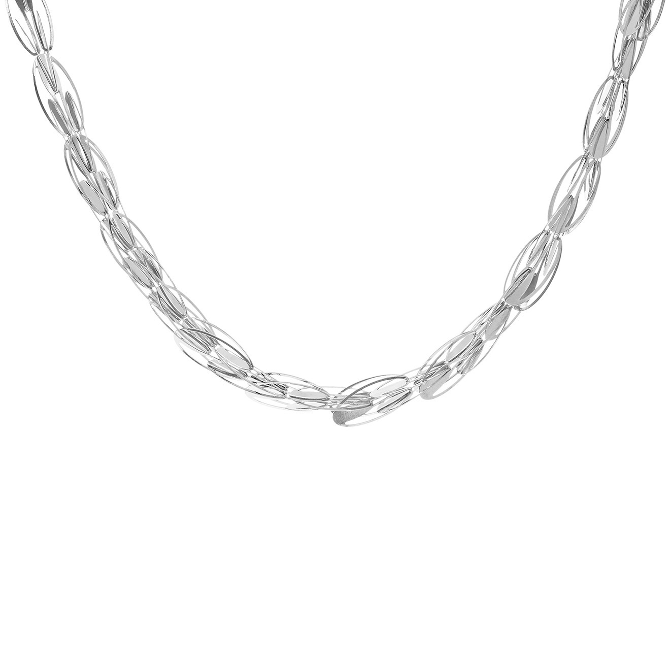 Prosto Jewelry Колье из серебра из острых звеньев визитница 5 серебро 925