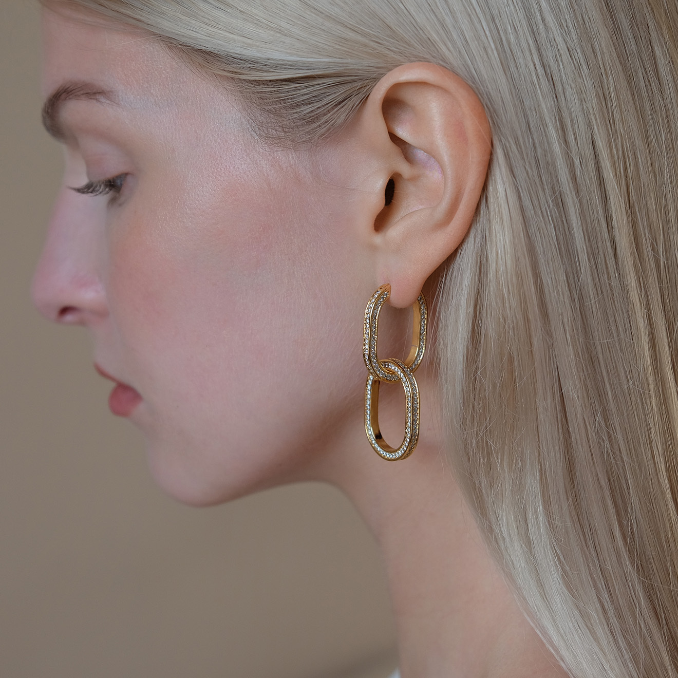 transformer earrings with crystals