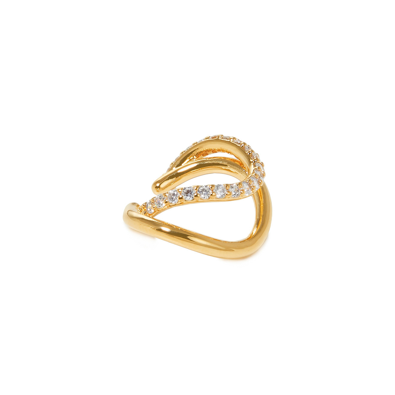 double curved cuff with crystals