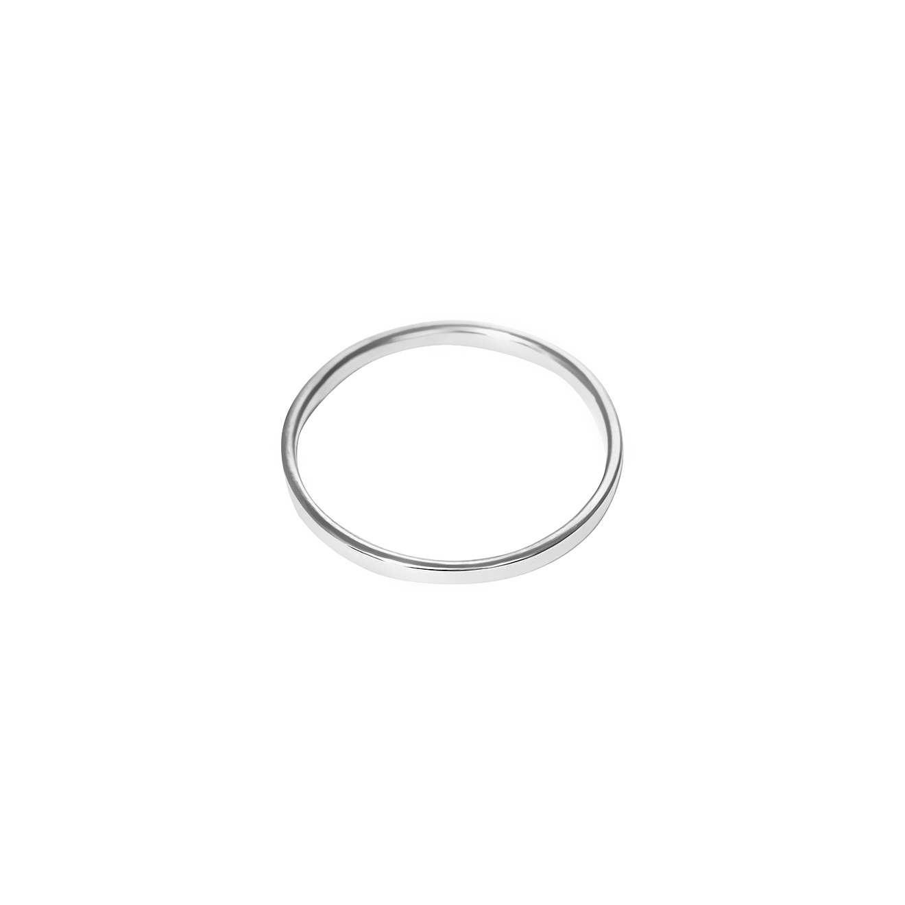 Серебряное миникольцо Flat wire