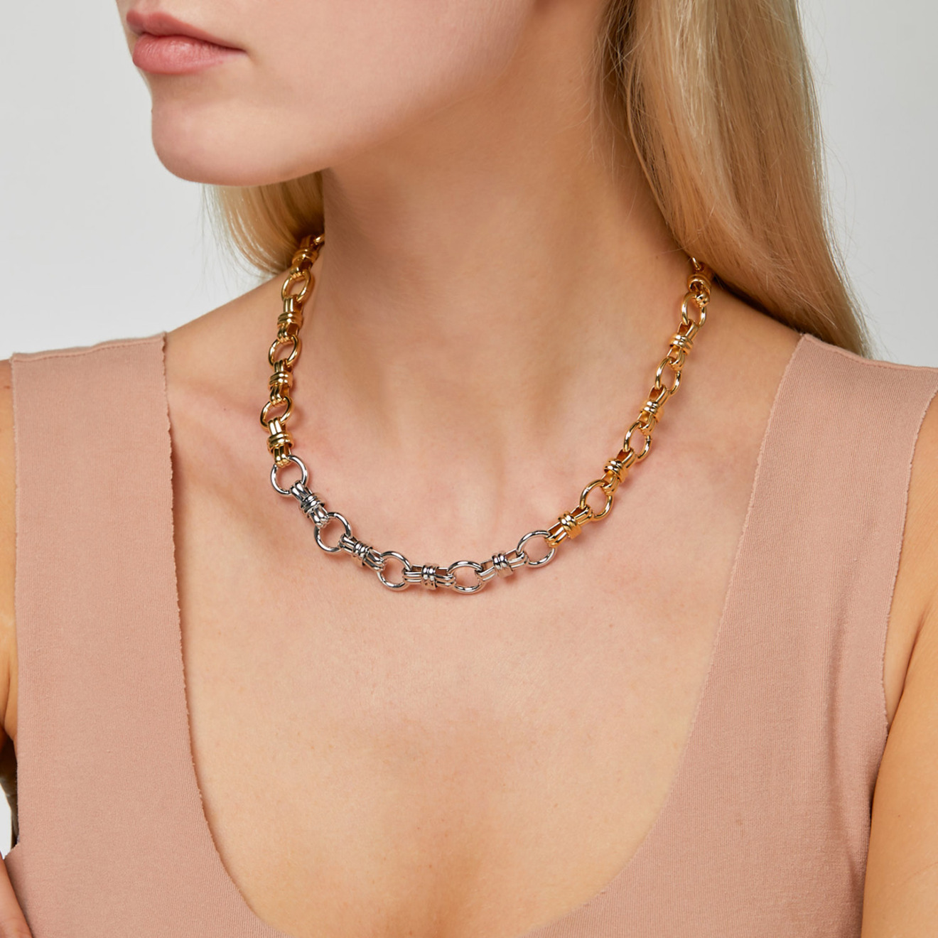 Bicolor necklace-BRIDE chain