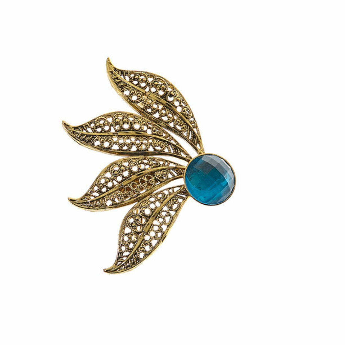 Gilded brooch with SAPPHIRE petals