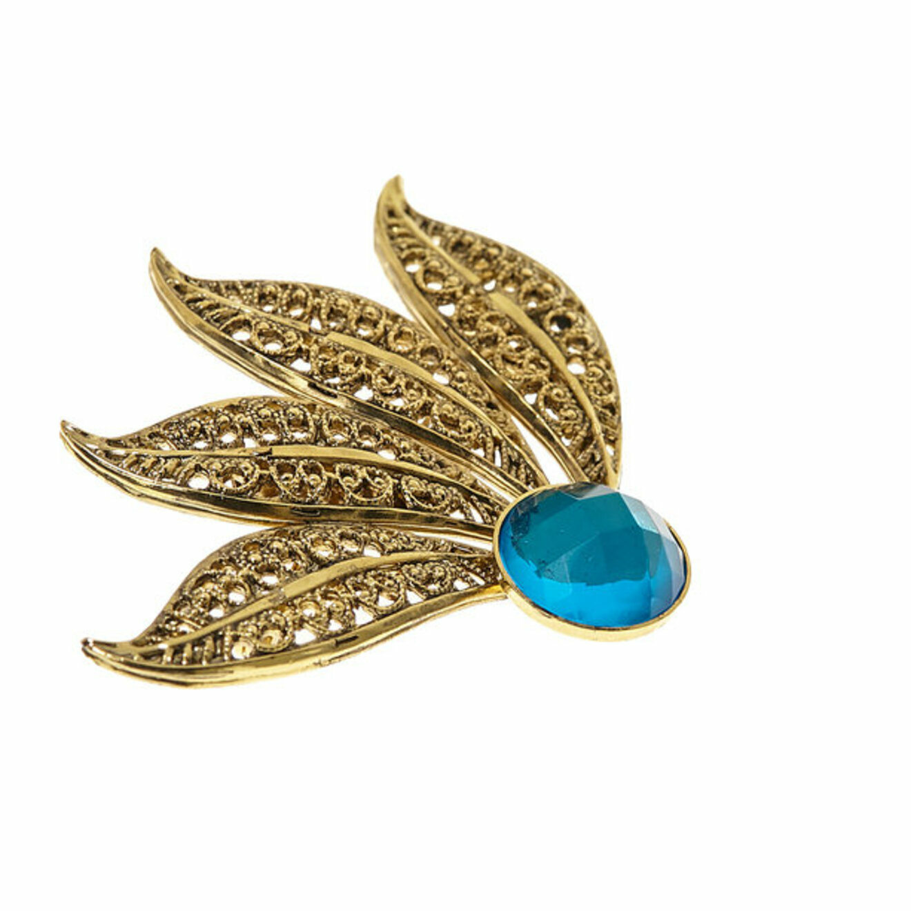 Gilded brooch with SAPPHIRE petals