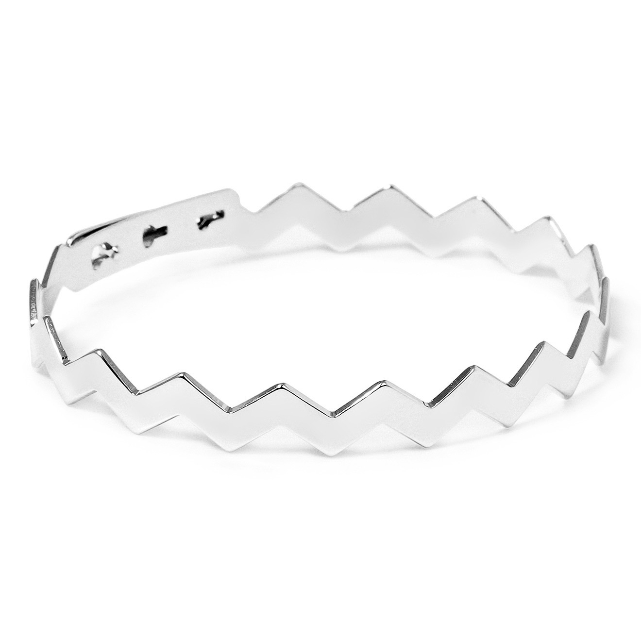 Покрытый серебром браслет Zig Zag