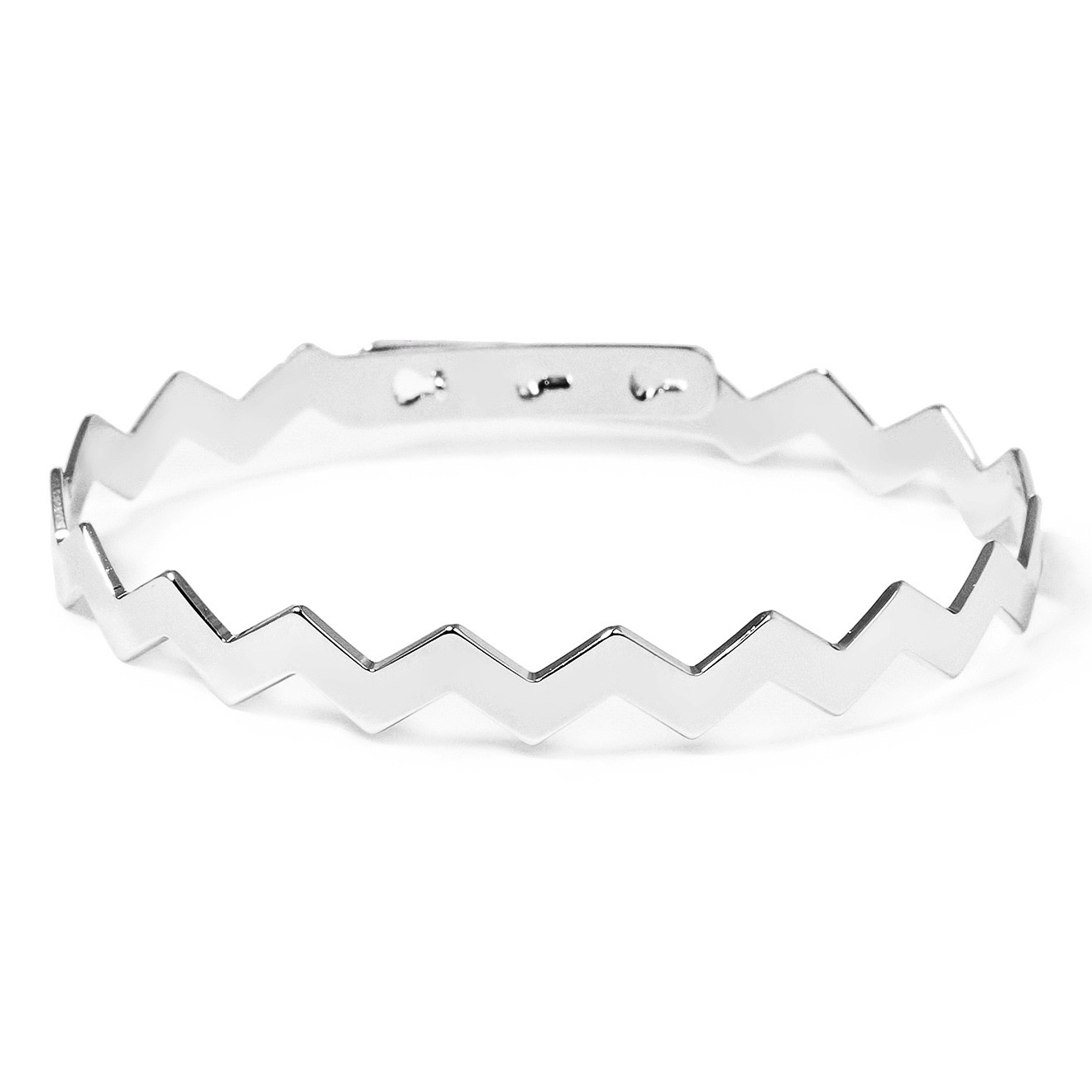 Покрытый серебром браслет Zig Zag