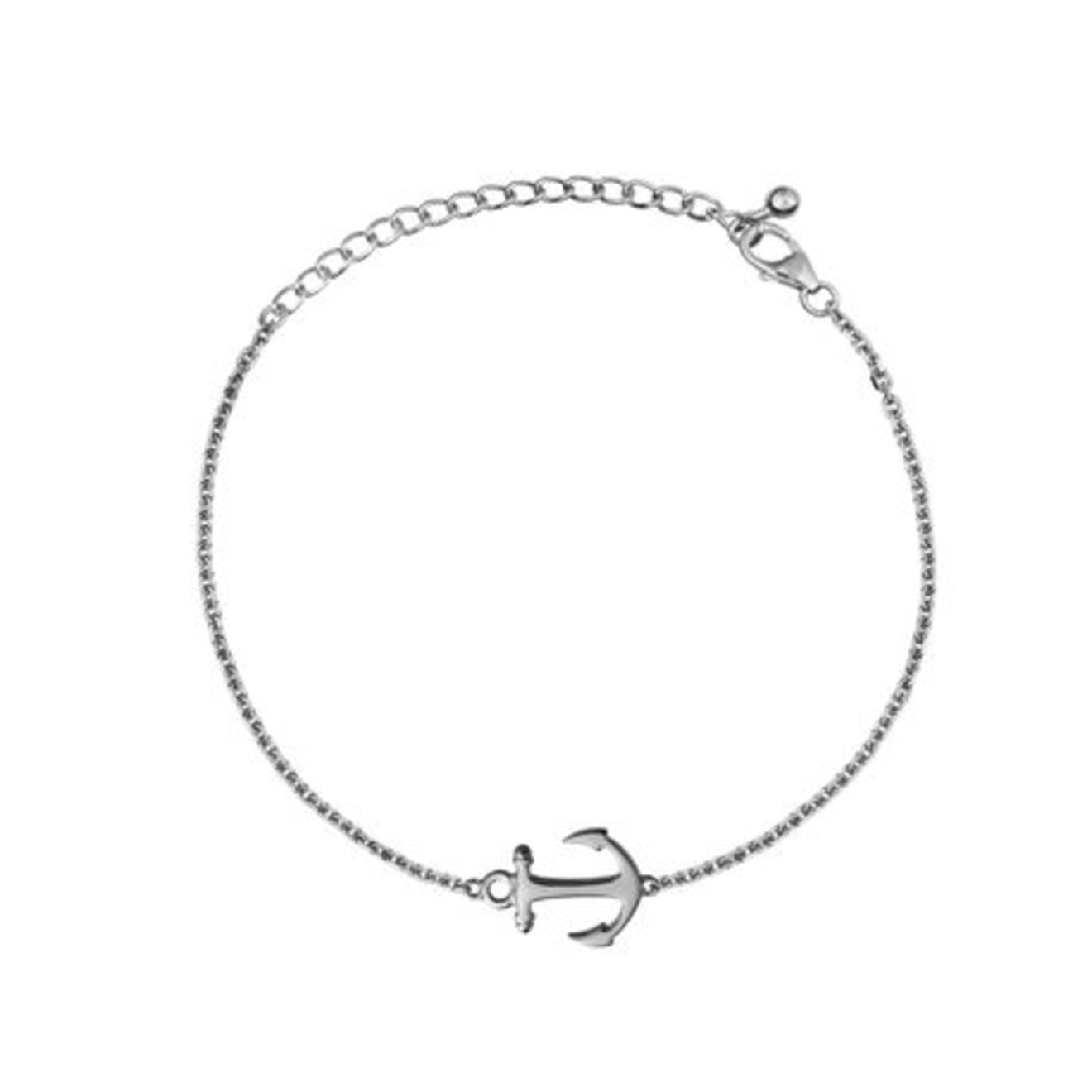 Серебряный браслет «якорь»