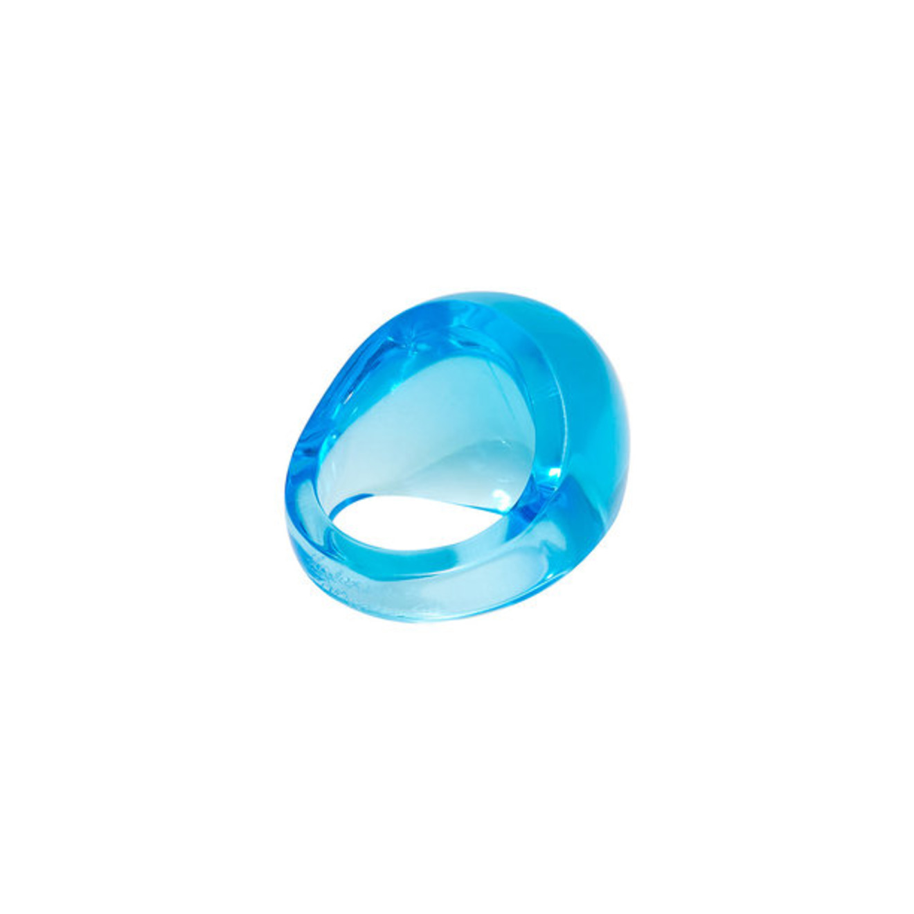 Кольцо Light blue crystal cabochon