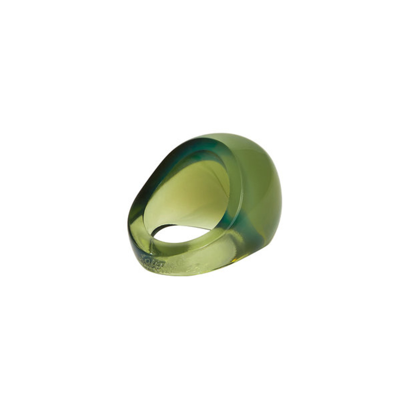 Кольцо Antinea green crystal cabochon