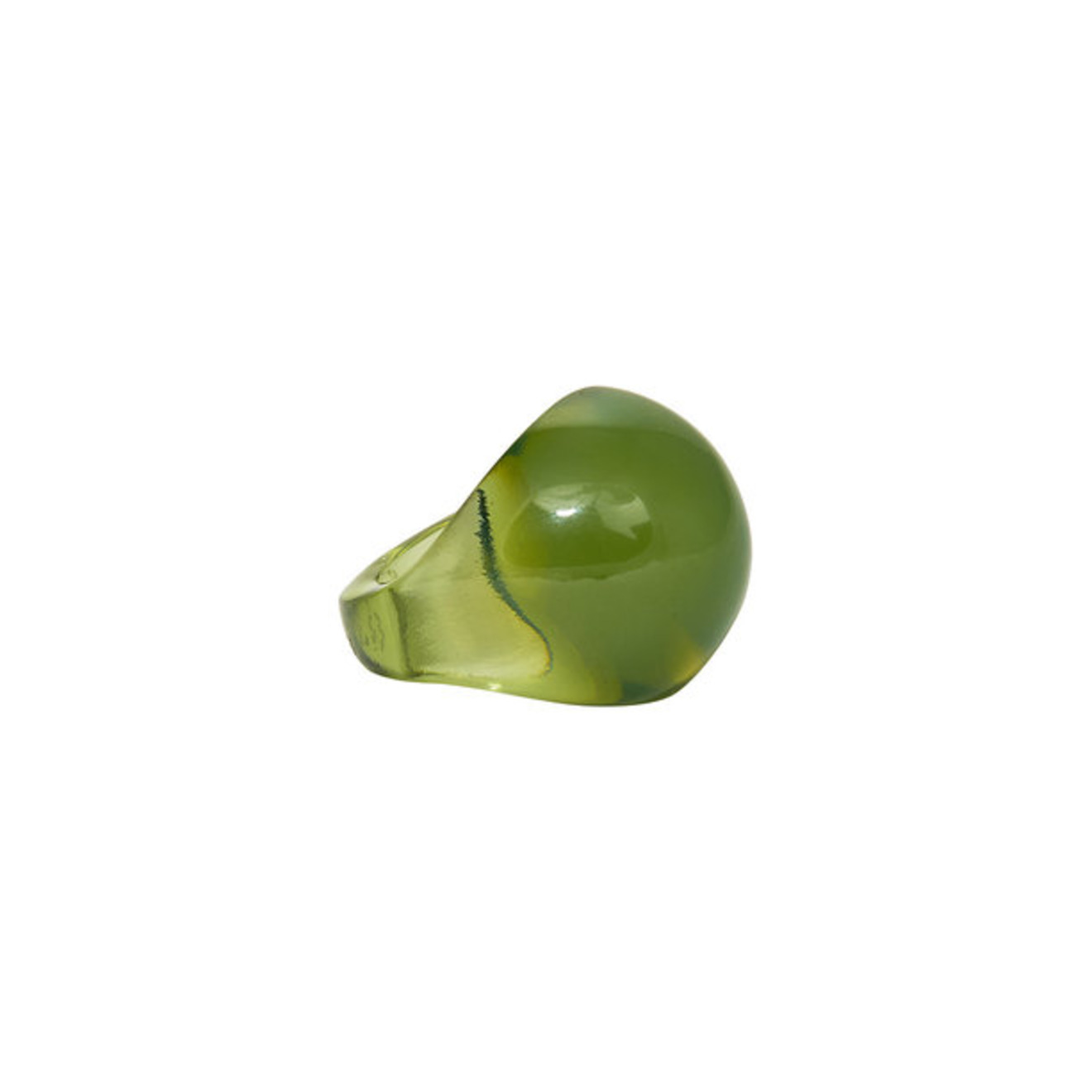 Кольцо Antinea green crystal cabochon