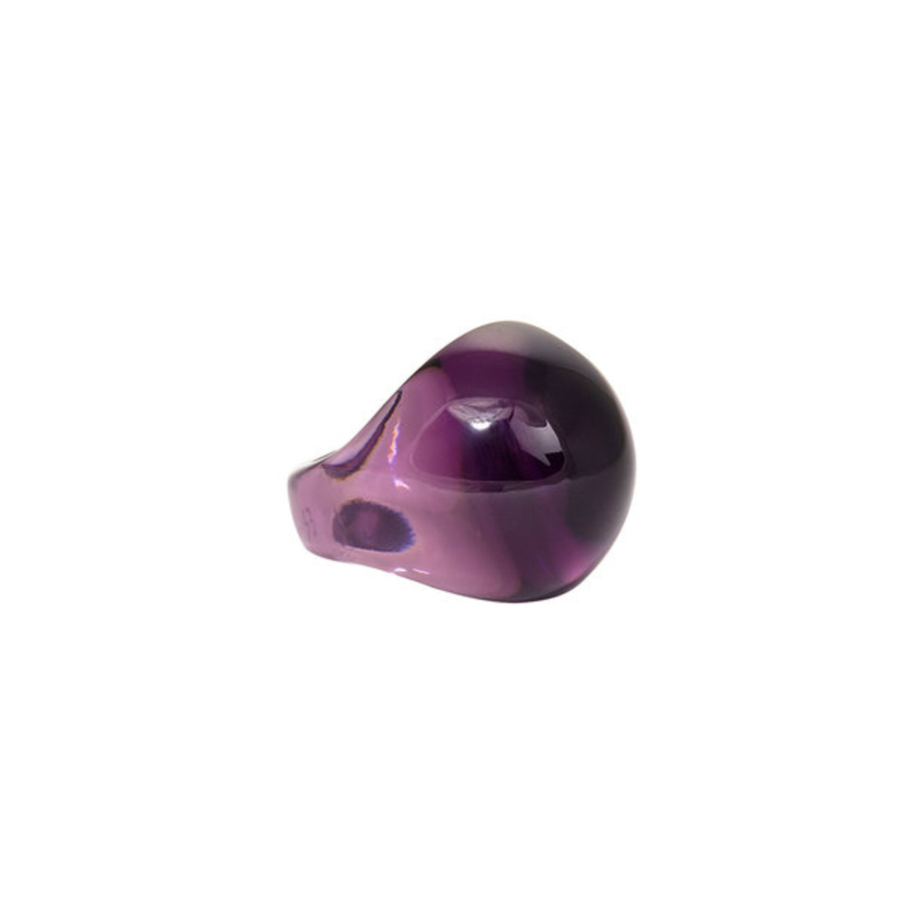 Кольцо Purple crystal cabochon