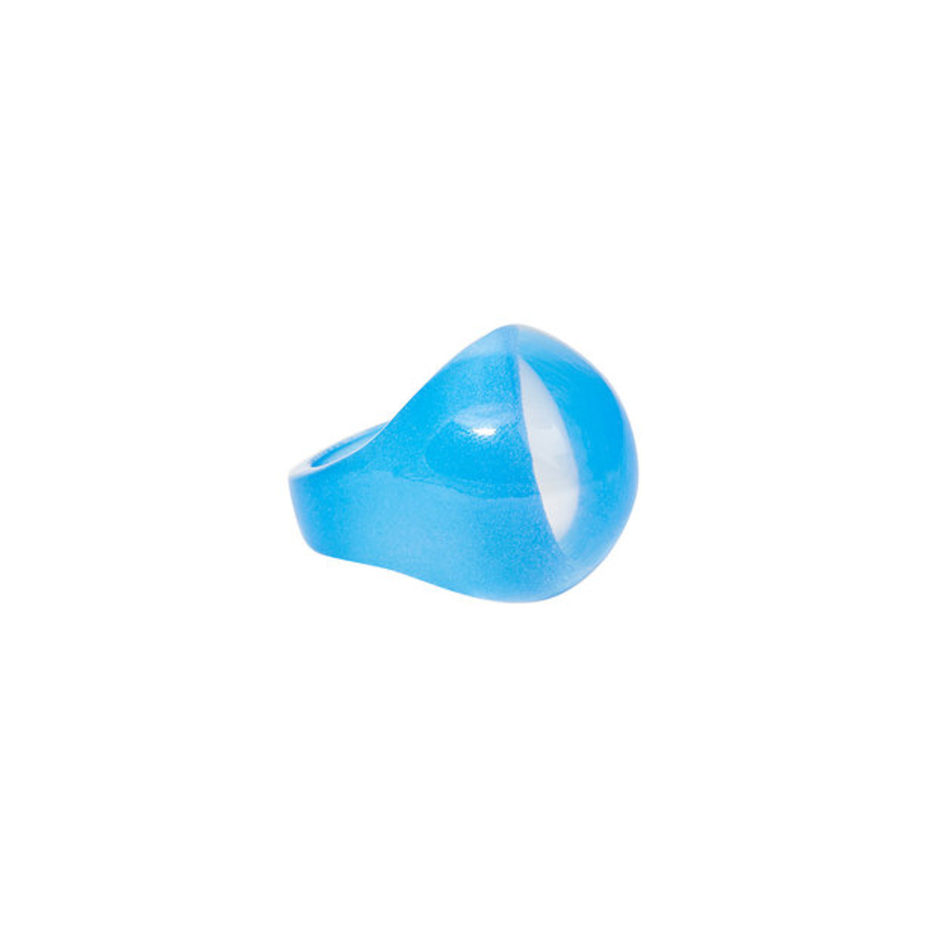 Кольцо Clear crystal with blue patina