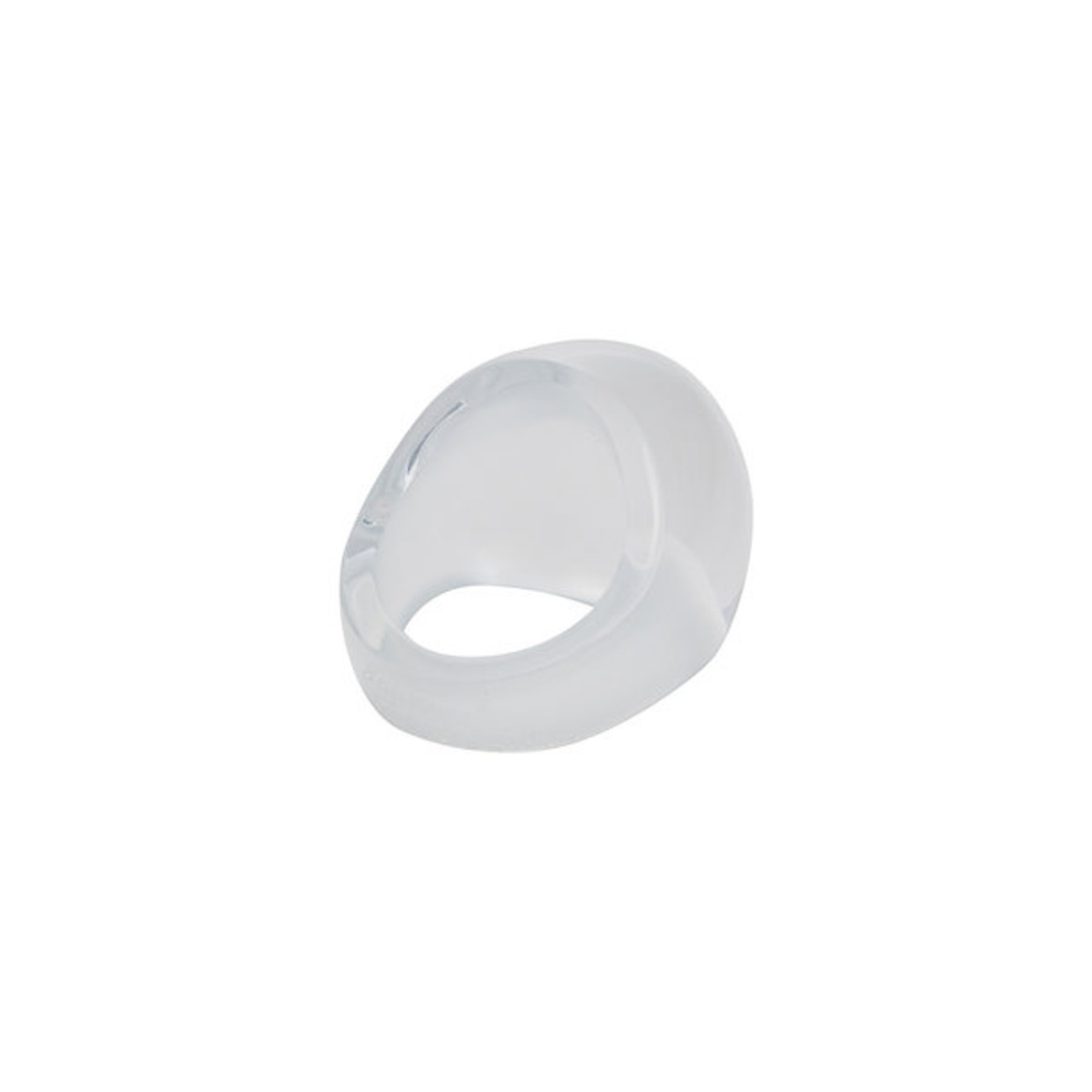 Кольцо Clear crystal with white patina