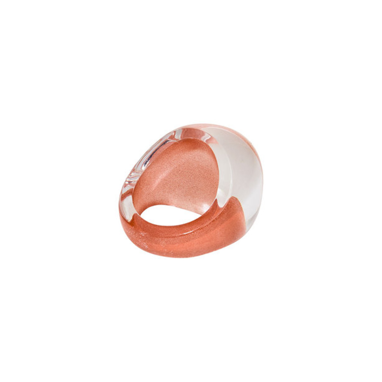 Кольцо Clear crystal with pink patina