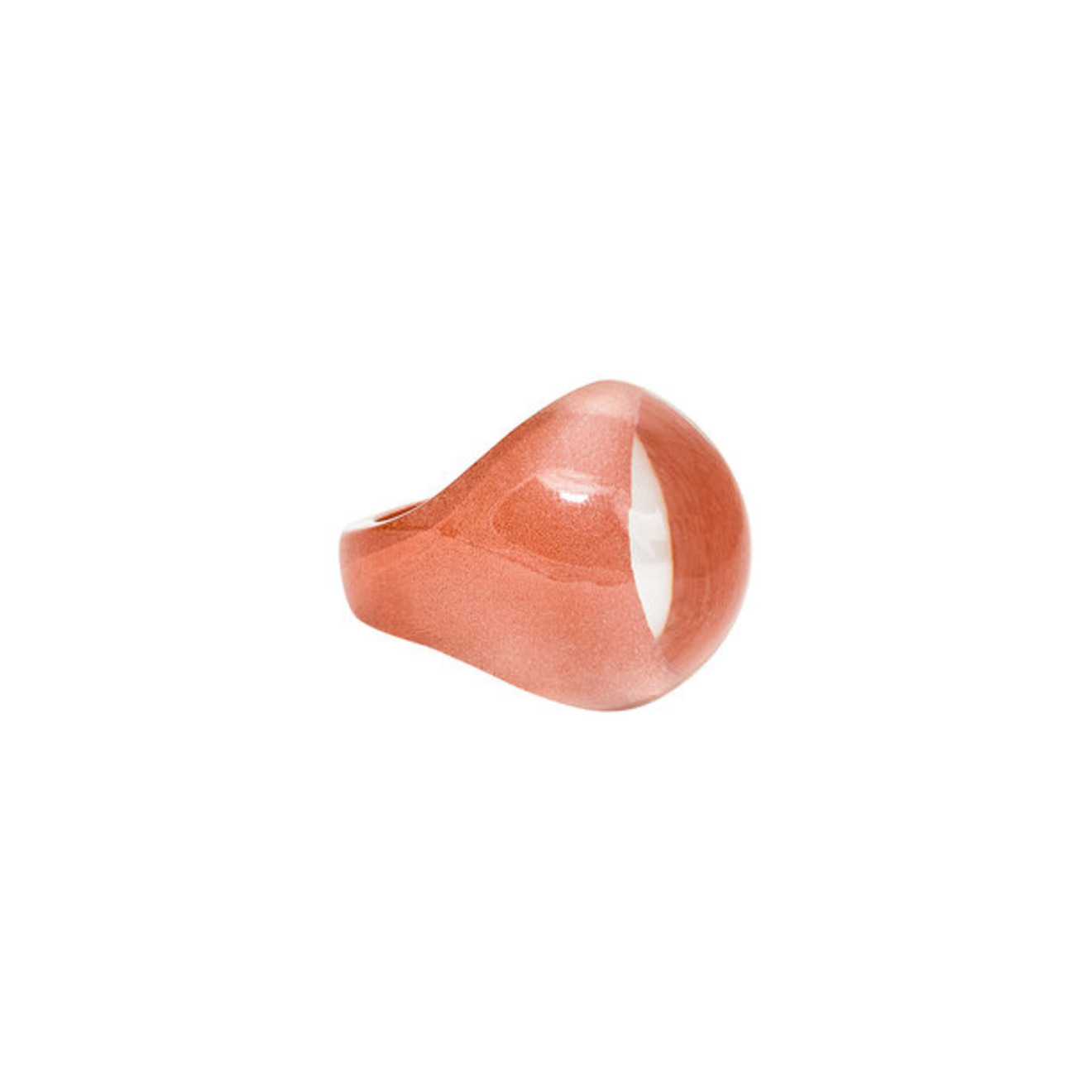 Кольцо Clear crystal with pink patina