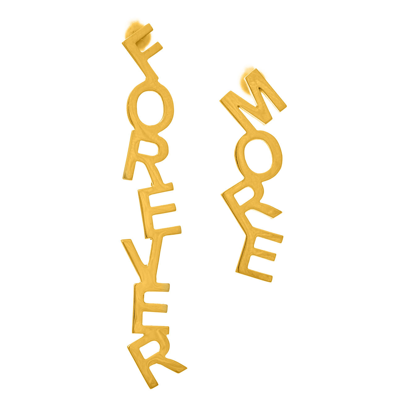 Позолоченные серьги Forever more