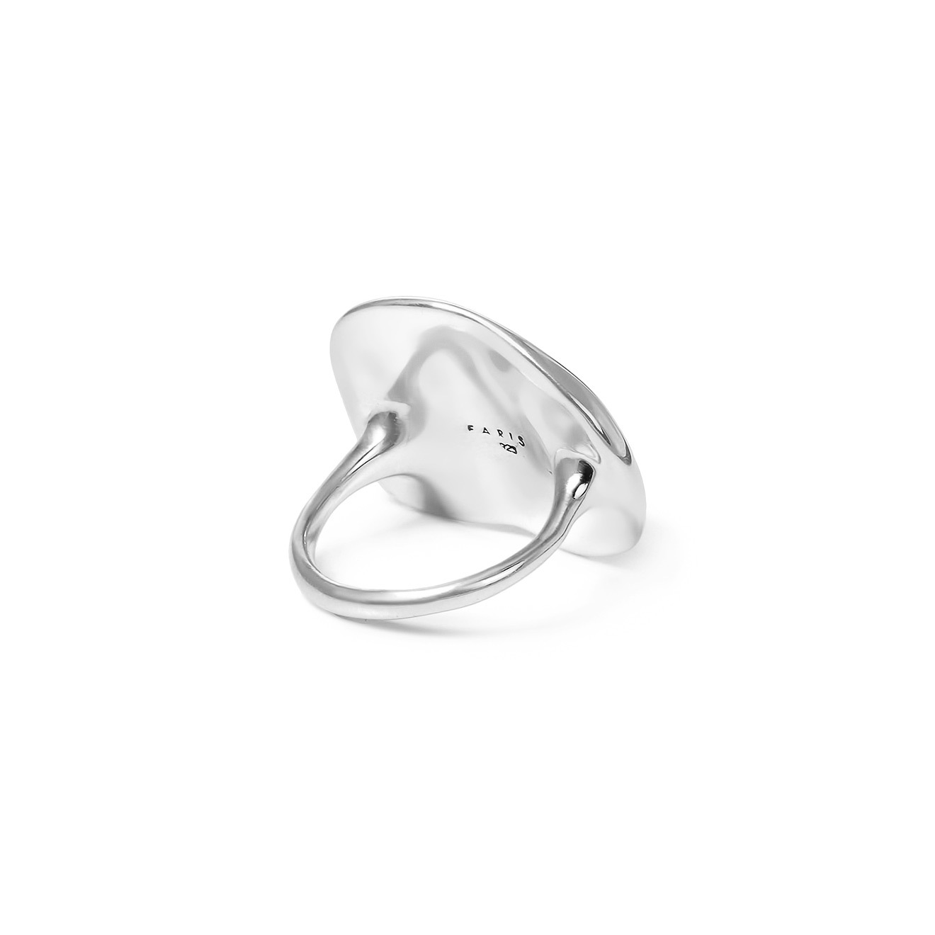 Small curly ring made of silver