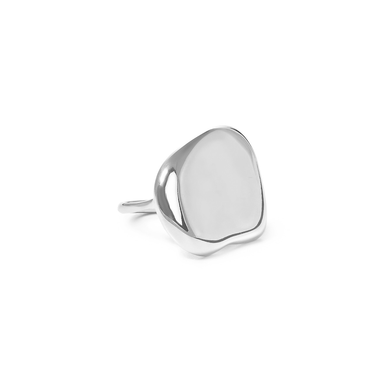 Small curly ring made of silver