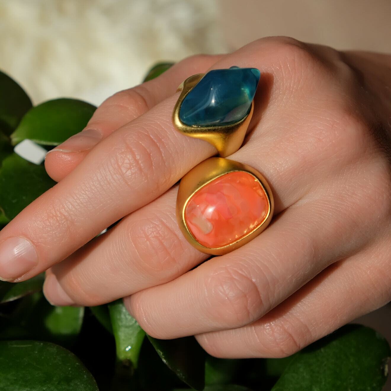 ring with blue stone