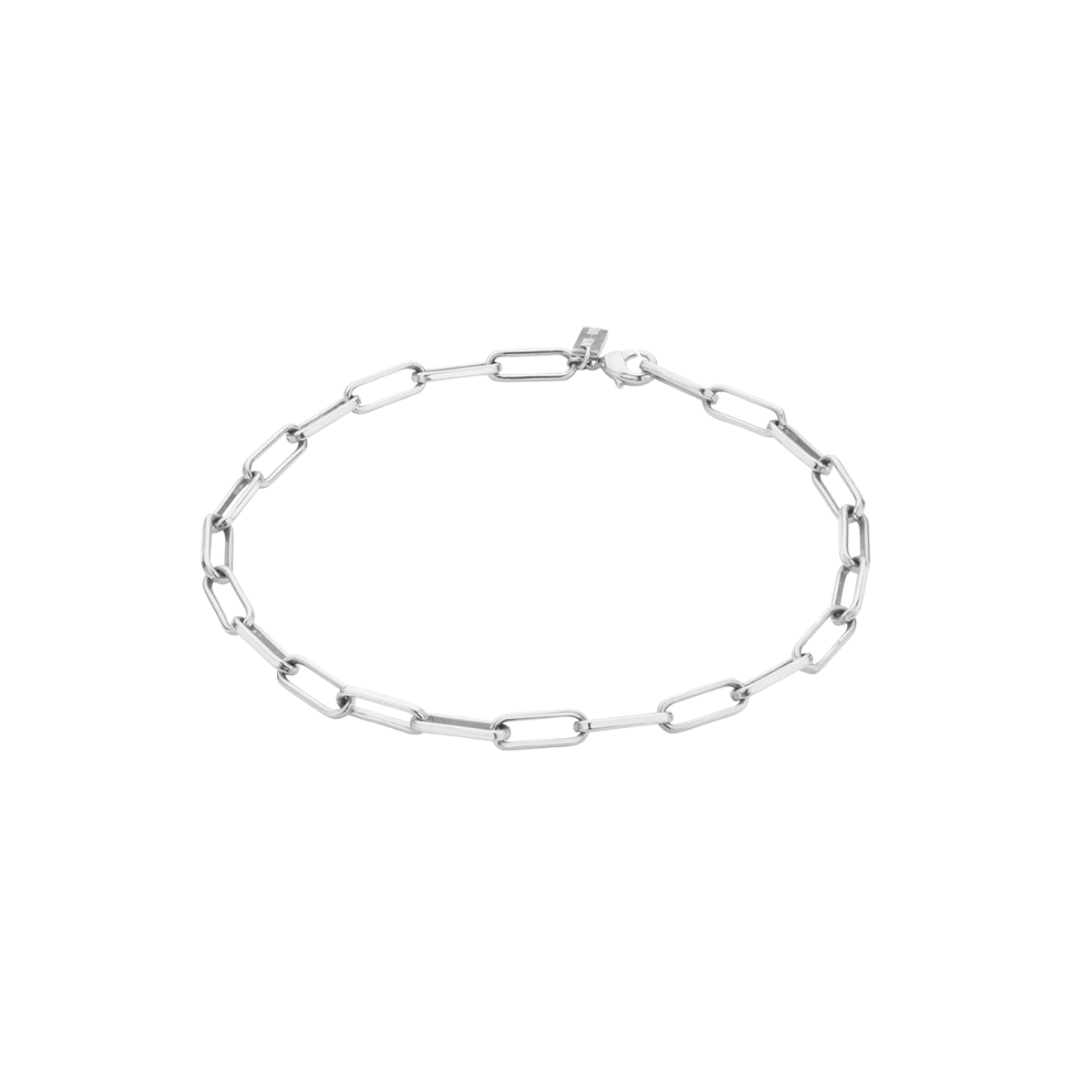 Покрытый серебром браслет-цепь Grande Maille