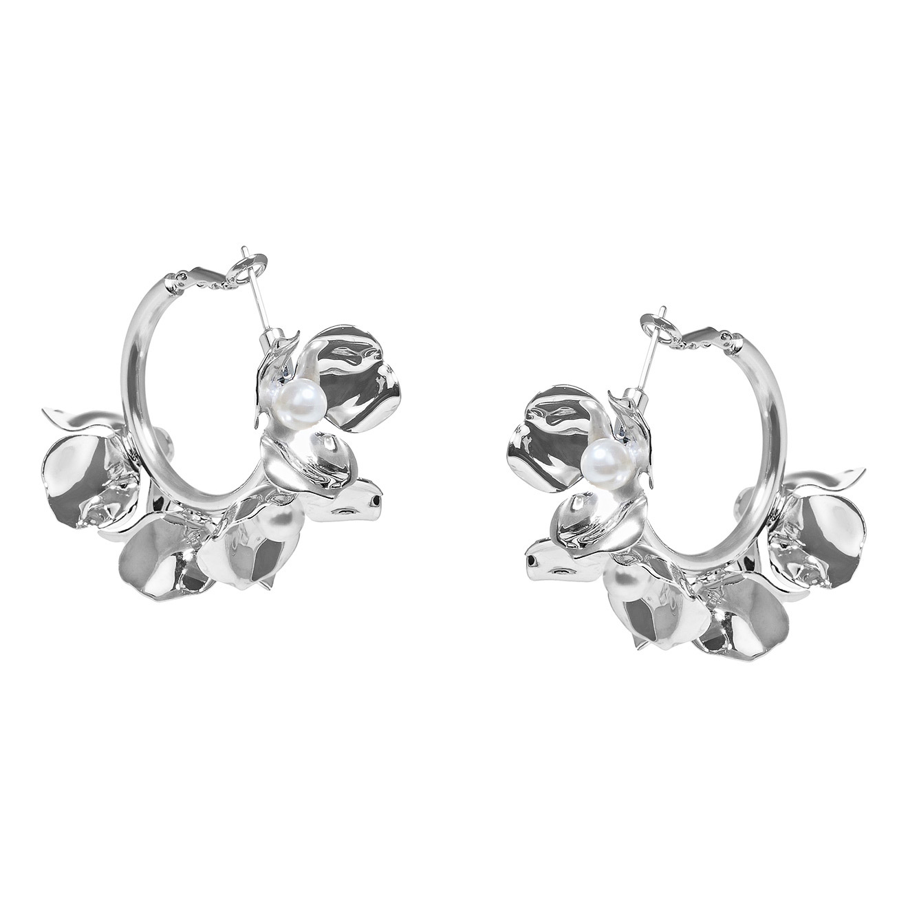 ring earrings with buds